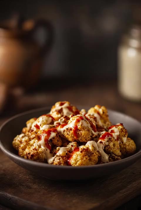 Spicy Cauliflower with Tahini and Hot Sauce